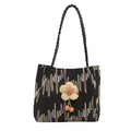 Elegant Flower Charm Shoulder Tote Bag – Stylish Women’s Handbag